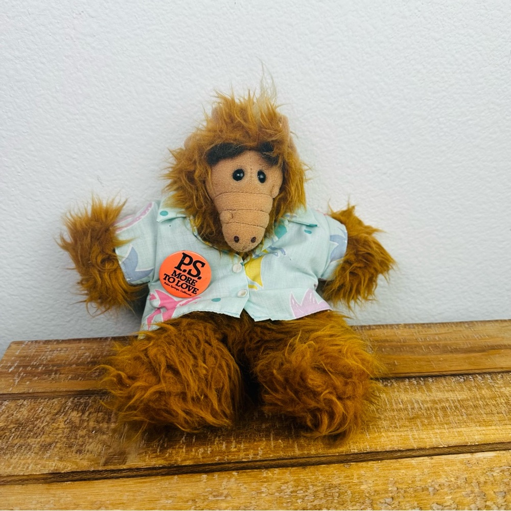 1988 Vintage Burger King ALF Alien Plush Hand Puppet Doll Hawaiian Shirt 10"‎